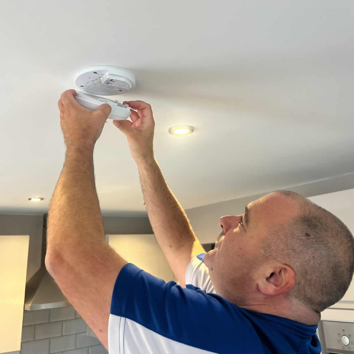 Different types of smoke and heat alarms installed in Birkenhead